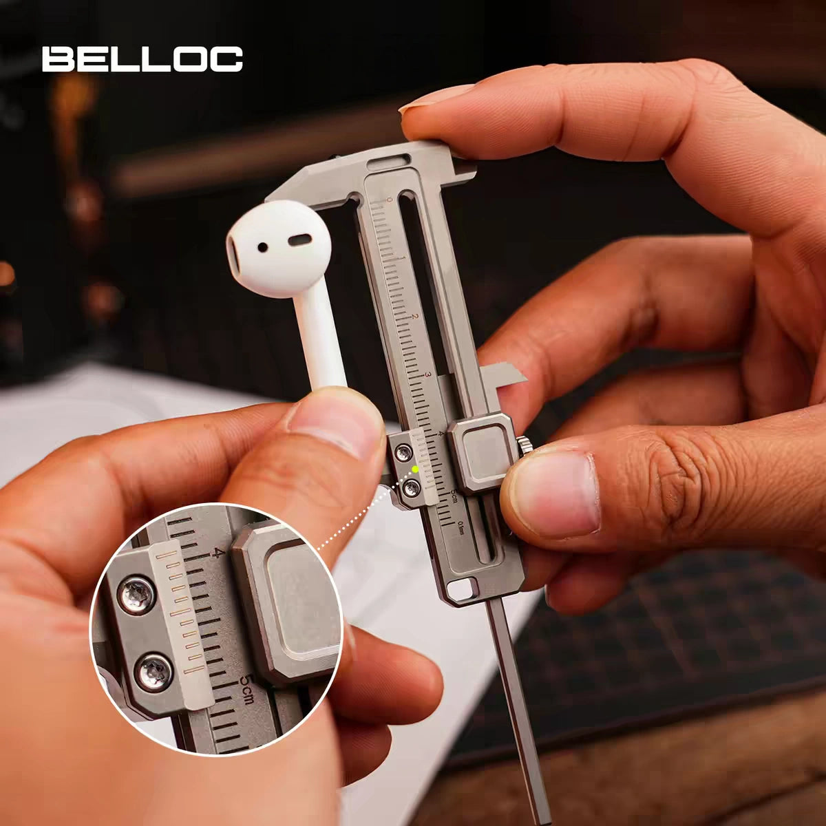 TiCal Pro – Titanium Mini Caliper with Multiple Functions in One