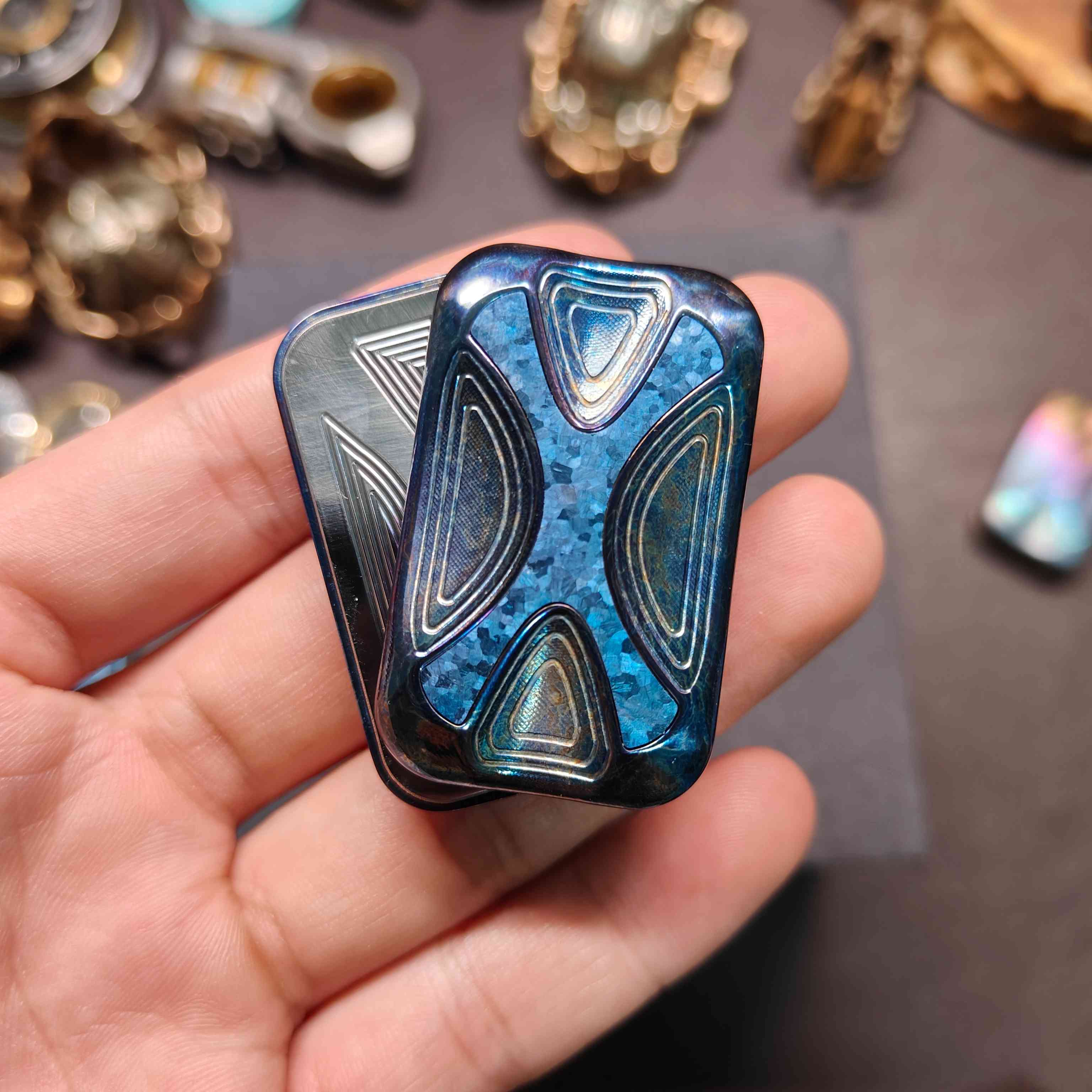 JZEDC XX Infinite Position Slider – Titanium Alloy Fidget Toy
