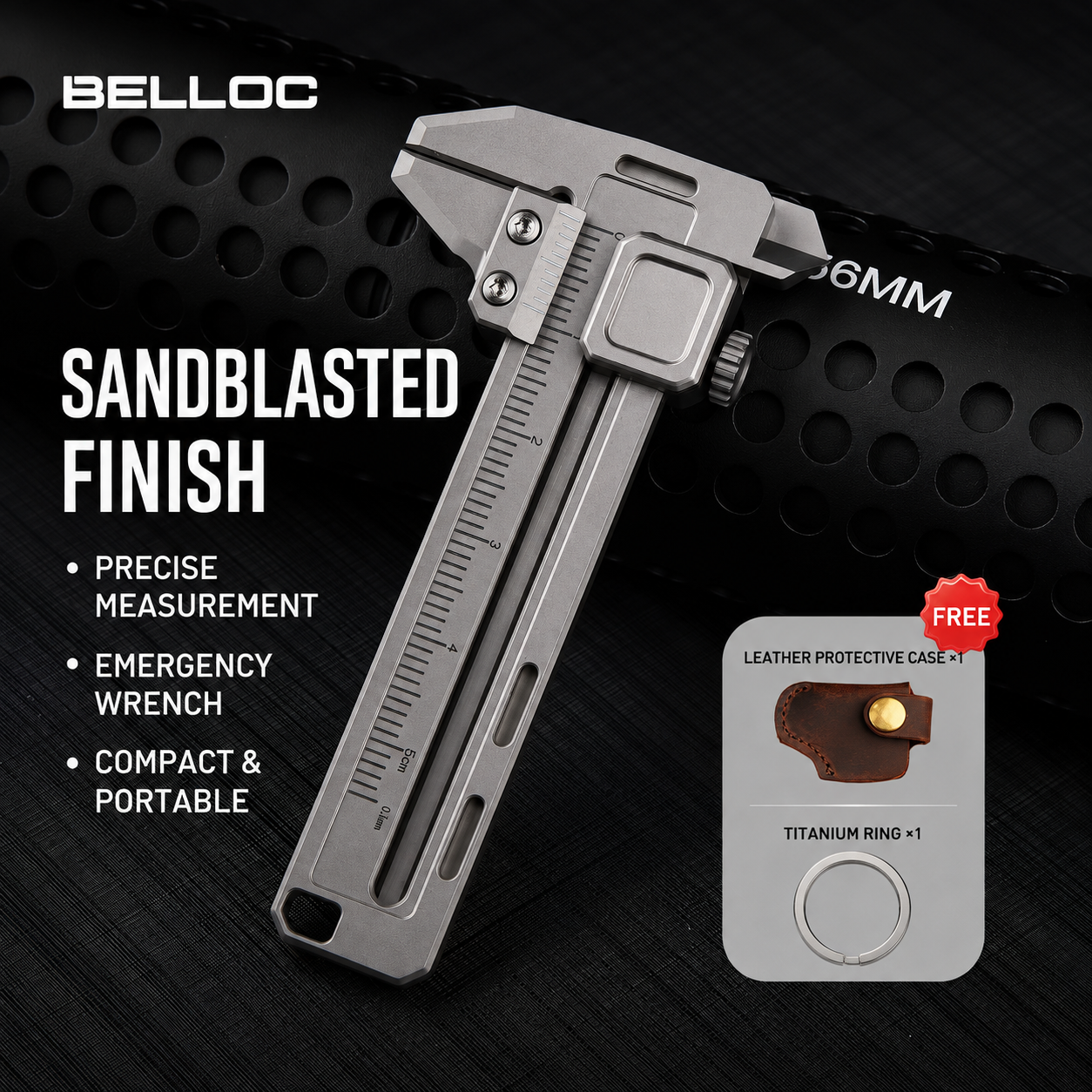 TiCal Pro – Titanium Mini Caliper with Multiple Functions in One