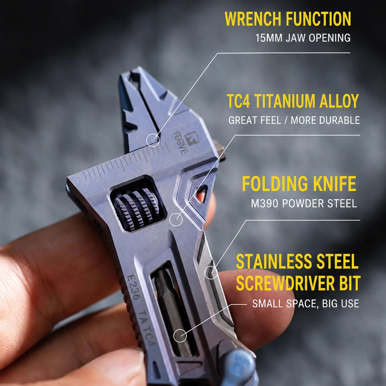 Multi-Function Titanium Alloy Wrench