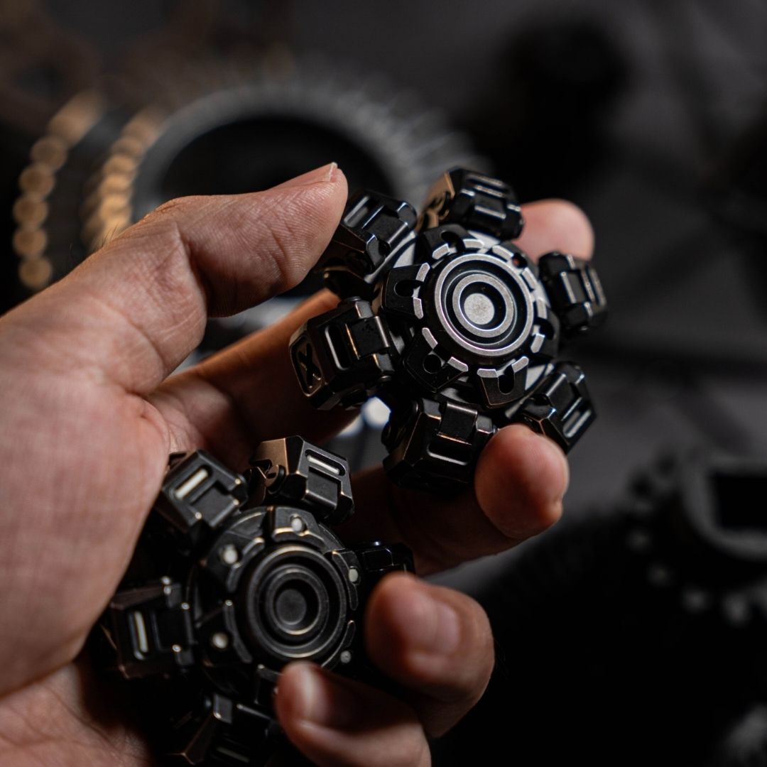 JZEDC Mecha City X Fidget Spinner | CNC Steel Stress Toy