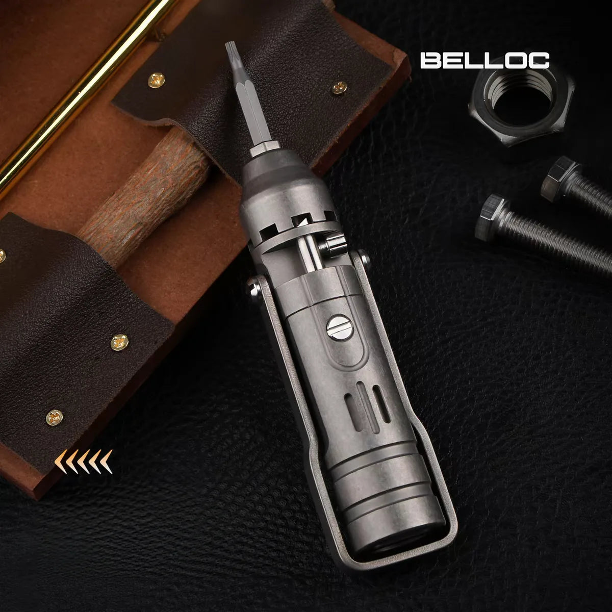 The GripNGo Driver | Titanium EDC Pocket Ratchet Screwdriver
