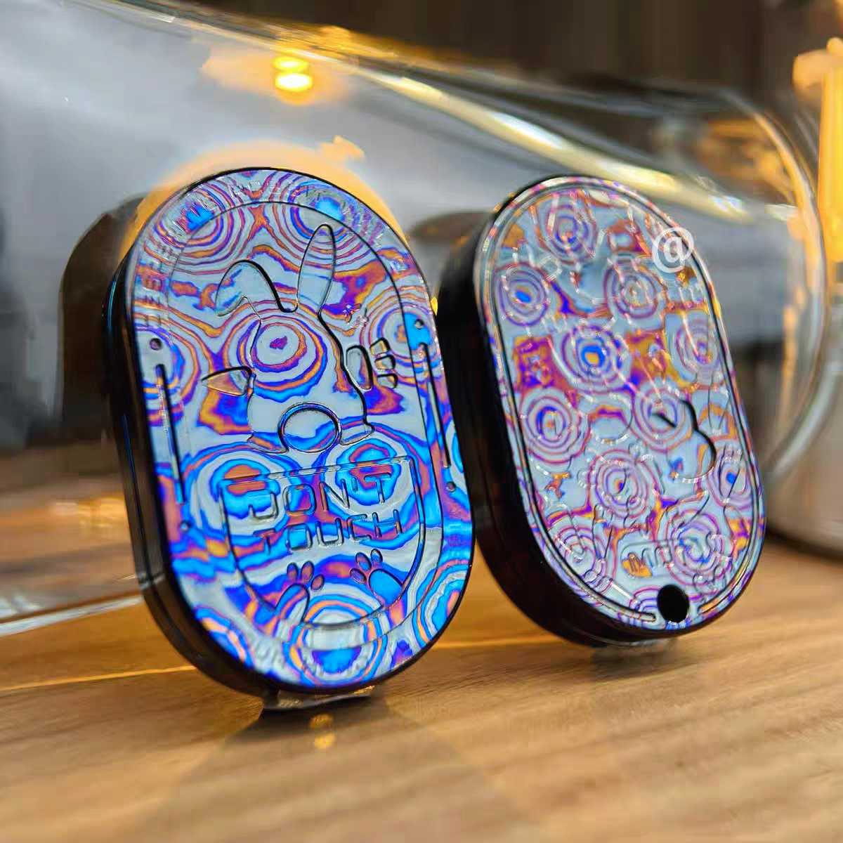 JZEDC-Rabbit Slider EDC – Flame-Colored Zircuti Fidget Toy